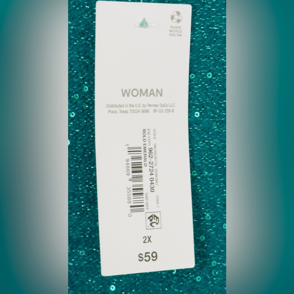 Liz Claiborne Emerald Shine Sweater Ribbed Cuffs /Waistband Puff Shoulde… - Picture 6 of 11